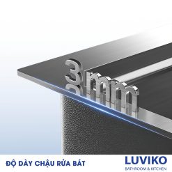 Alternative view of Chậu rửa bát 2 hố cân inox Posco LUVIKO CR8245CHH