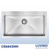 Chậu rửa bát 1 hố inox Posco CR6843MH