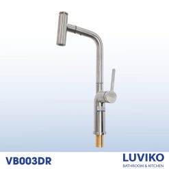 Vòi rửa bát rút inox LUVIKO VB003DR