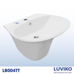CHẬU RỬA LAVABO LIỀN CHÂN LUVIKO LB004TT