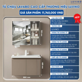 TỦ CHẬU LAVABO LUVIKO LV 929KT60 INOX - 80
