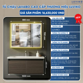 TỦ CHẬU LAVABO LUVIKO LV 931KT100 INOX - 100
