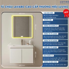 TỦ CHẬU LAVABO LUVIKO LV 910KT80 INOX