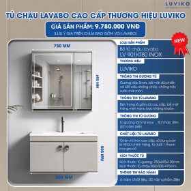 TỦ CHẬU LAVABO LUVIKO LV 901KT80 - 80