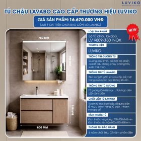 TỦ CHẬU LAVABO LUVIKO LV 9809KT80 - 80