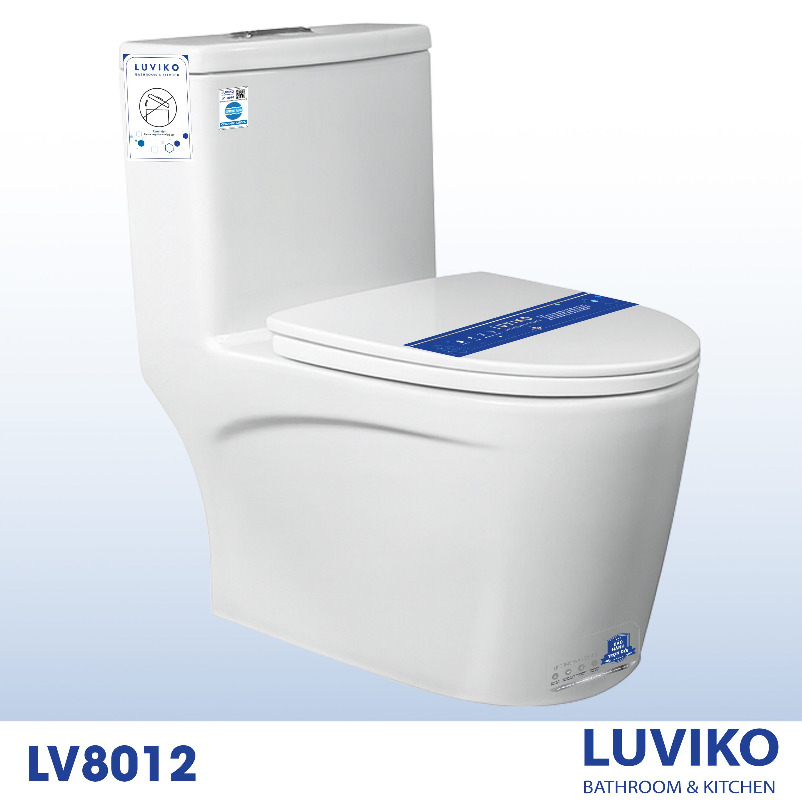 BỒN CẦU MỘT KHỐI LUVIKO LV8012